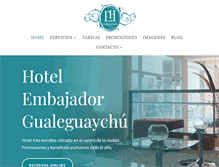 Tablet Screenshot of hotel-embajador.com